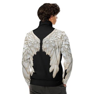 Angel Wings-jas van gerecyclede stof, unisex 3D-trui afbeelding 6