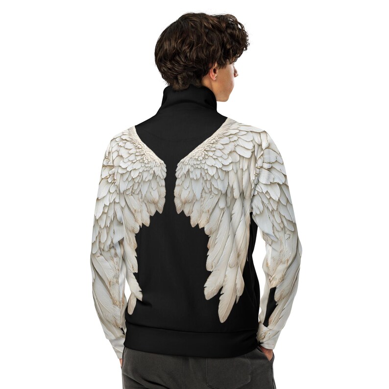Angel Wings-jas van gerecyclede stof, unisex 3D-trui afbeelding 6