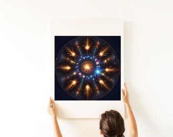 Galactische poster: een kosmische fusie van kunst en technologie, direct download, poster, kaarten