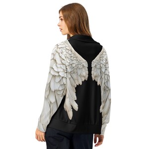 Angel Wings-jas van gerecyclede stof, unisex 3D-trui afbeelding 7