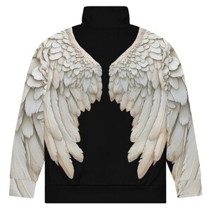 Angel Wings-jas van gerecyclede stof, unisex 3D-trui afbeelding 4
