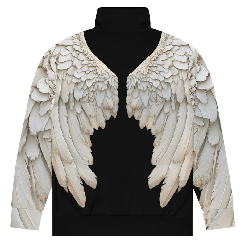 Angel Wings-jas van gerecyclede stof, unisex 3D-trui afbeelding 4