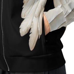 Angel Wings-jas van gerecyclede stof, unisex 3D-trui afbeelding 15