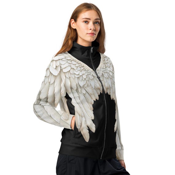 Angel Wings Jacket Recycled Fabric, Unisex 3D Jumper
