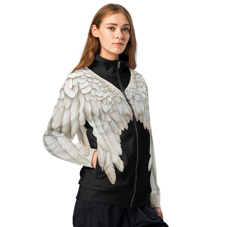 Angel Wings-jas van gerecyclede stof, unisex 3D-trui afbeelding 1