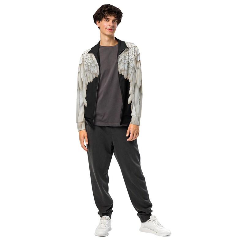 Angel Wings-jas van gerecyclede stof, unisex 3D-trui afbeelding 3