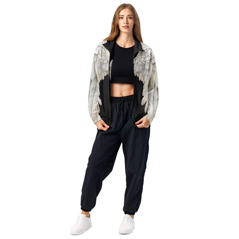 Angel Wings-jas van gerecyclede stof, unisex 3D-trui afbeelding 10