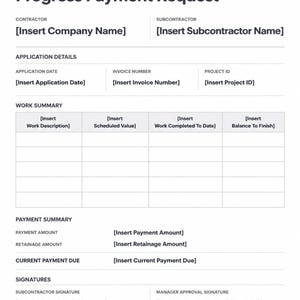 Subcontractor Payment Application, Lien Waiver Template, Subcontractor Qualification Form, Editable Canva Contractor Contract Bundle