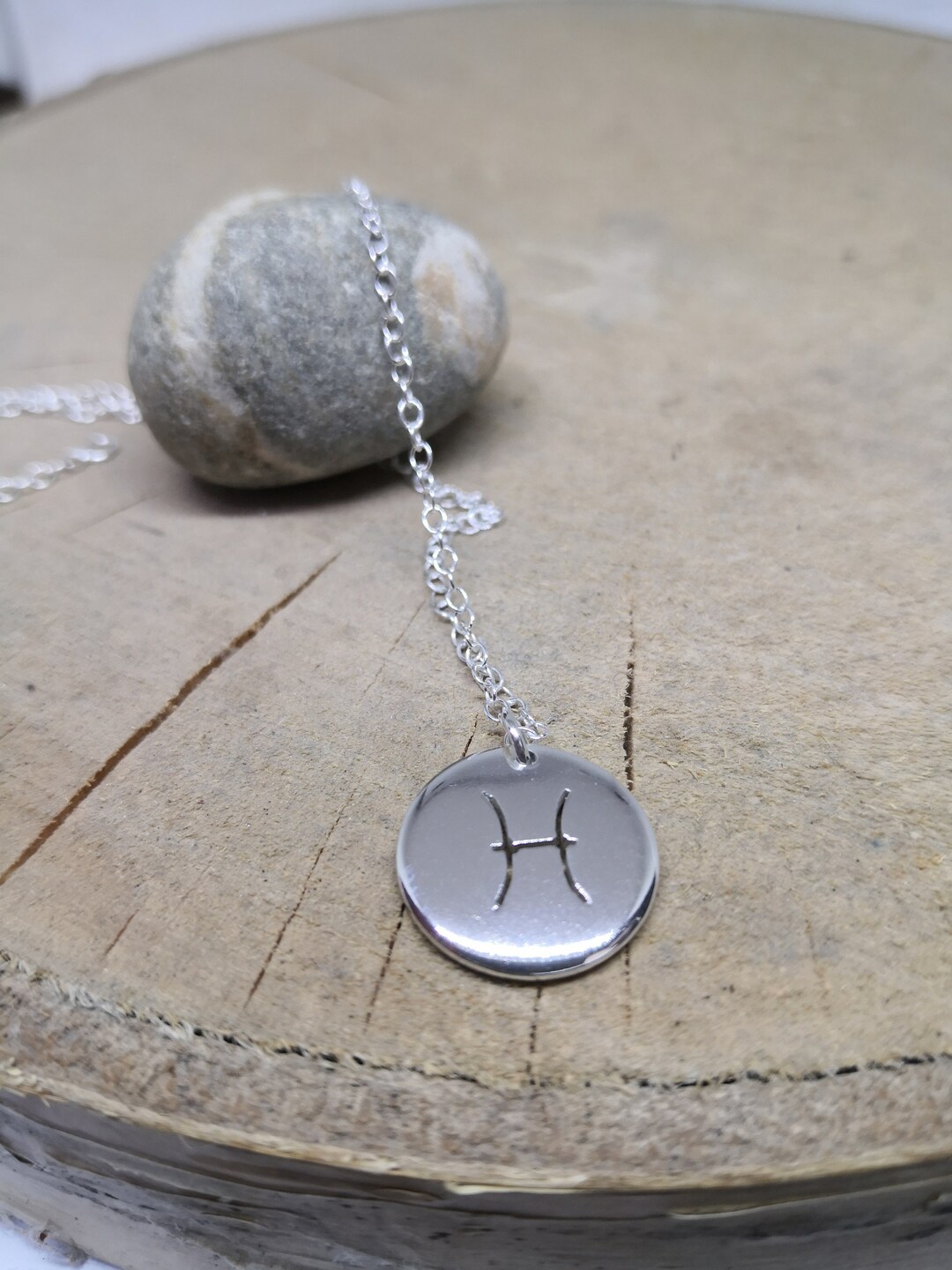 Pisces Necklace in Sterling Silver, Zodiac Sign Necklace, Gift for Her ...