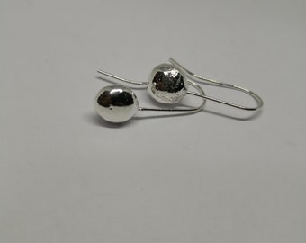 Pebble dangle earrings sterling silver