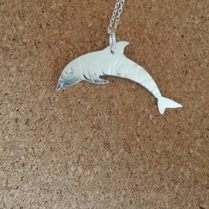 Dolphin necklace,Dolphin, Fish necklace, Fish jewelry, Fish, Dolphin jewelry, Nautical necklace, Sterling necklace, Beach necklace