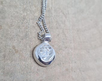 Blumen-Kette aus Silber 925: Blumiger Silberanhänger