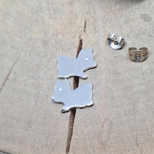 Pig Sterling Silver Stud Earrings: Animal Lover Jewelry