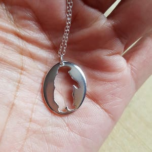 Sterling silver polar bear necklace