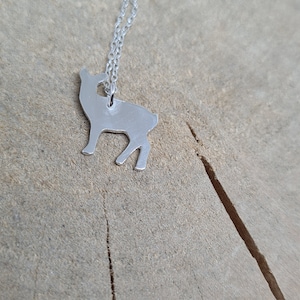 Stag deer necklace in sterling silver