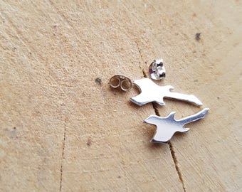 Boucles D'oreilles En Argent 925 En Forme De Guitare Acoustique à Paillettes - Katy Craig