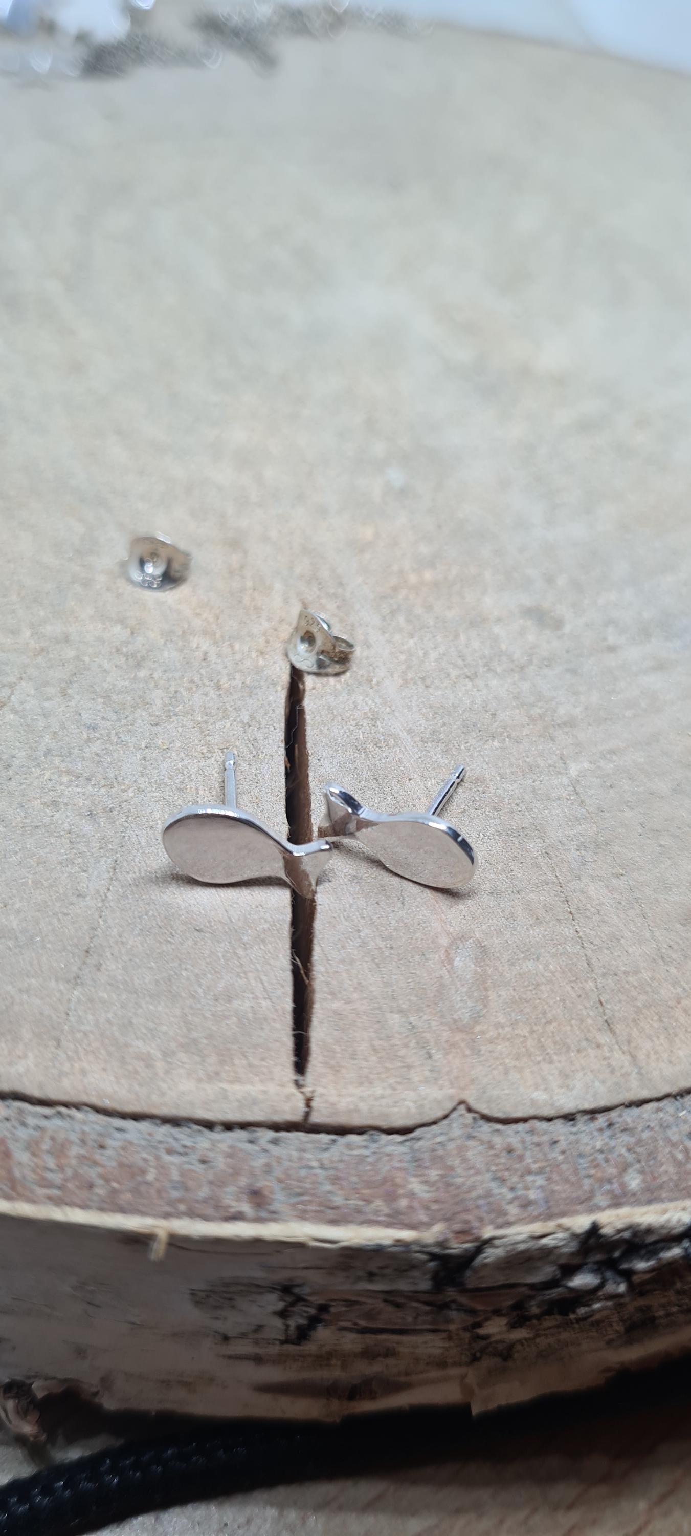 Clous d'oreilles poisson en argent - France