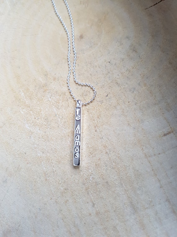 Bar Necklace Personalised Boyfriend 