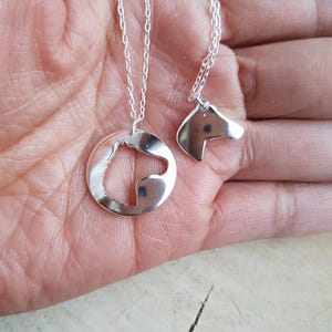 Horse necklace sterling silver, Animal silver pendant
