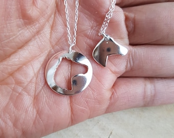 Horse necklace sterling silver, Animal silver pendant