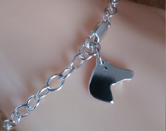 Dainty Sterling Silver Horse Charm Bracelet: Equestrian Jewelry Gift