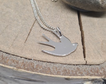 Swallow necklace sterling silver Bridesmaid gift