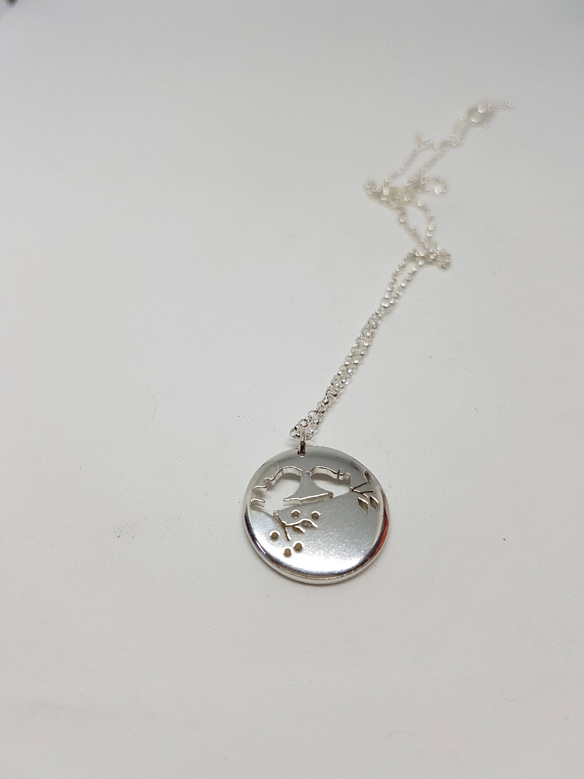 Lovebird Necklace Bird Jewellery Sterling Silver Necklace | Etsy