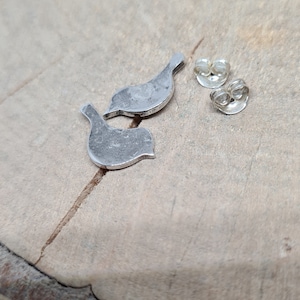 Robin stud earrings sterling silver