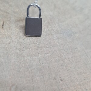 Padlock sterling silver necklace
