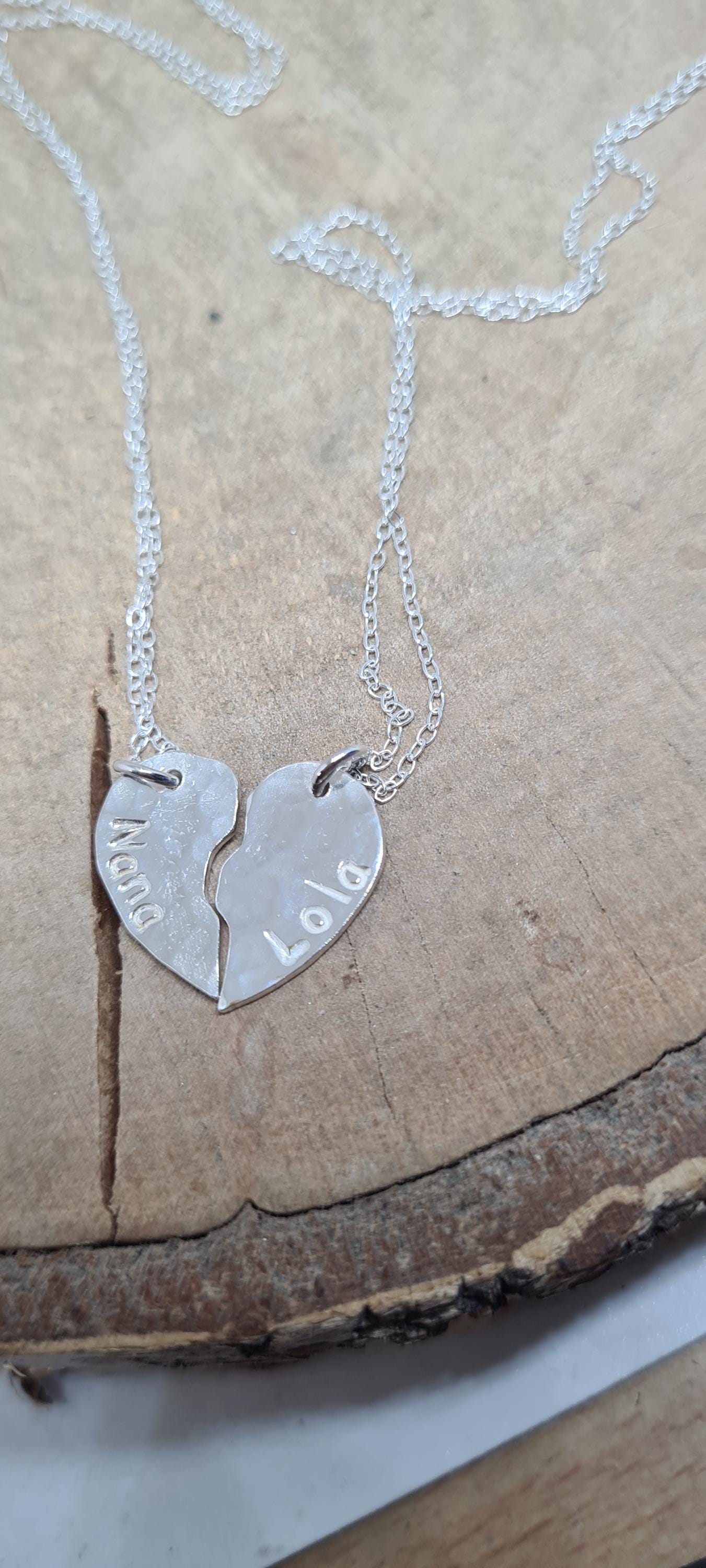 Broken Heart Sterling Silver Necklace, Best Friend Jewelry - Etsy