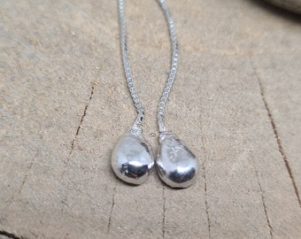 Threader earrings sterling silver, Minimalist threader earrings, Long threader earrings