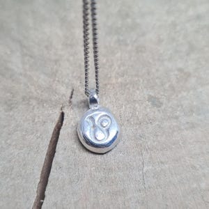 Leo zodiac sign sterling silver necklace, Constellation silver pendant