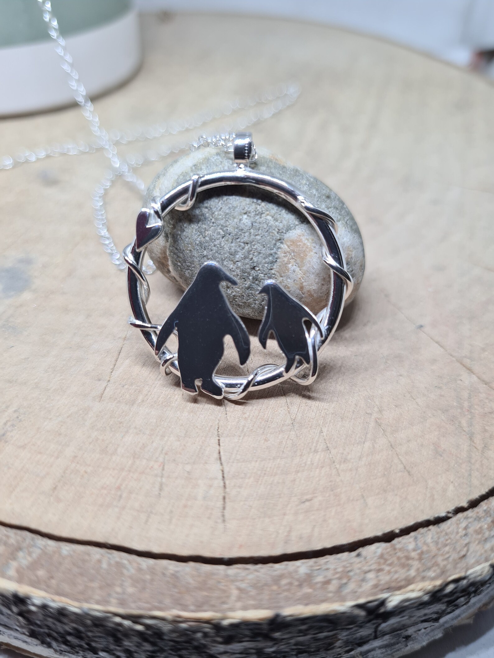 Penguin Necklace Penguin Jewellery Penguin Pendant Silver Etsy