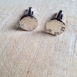 Groom Cufflinks, Wedding Cufflinks, Personalised Cufflinks, Silver Cufflinks, Custom cufflinks, Graduation Gift, Fathers Gift