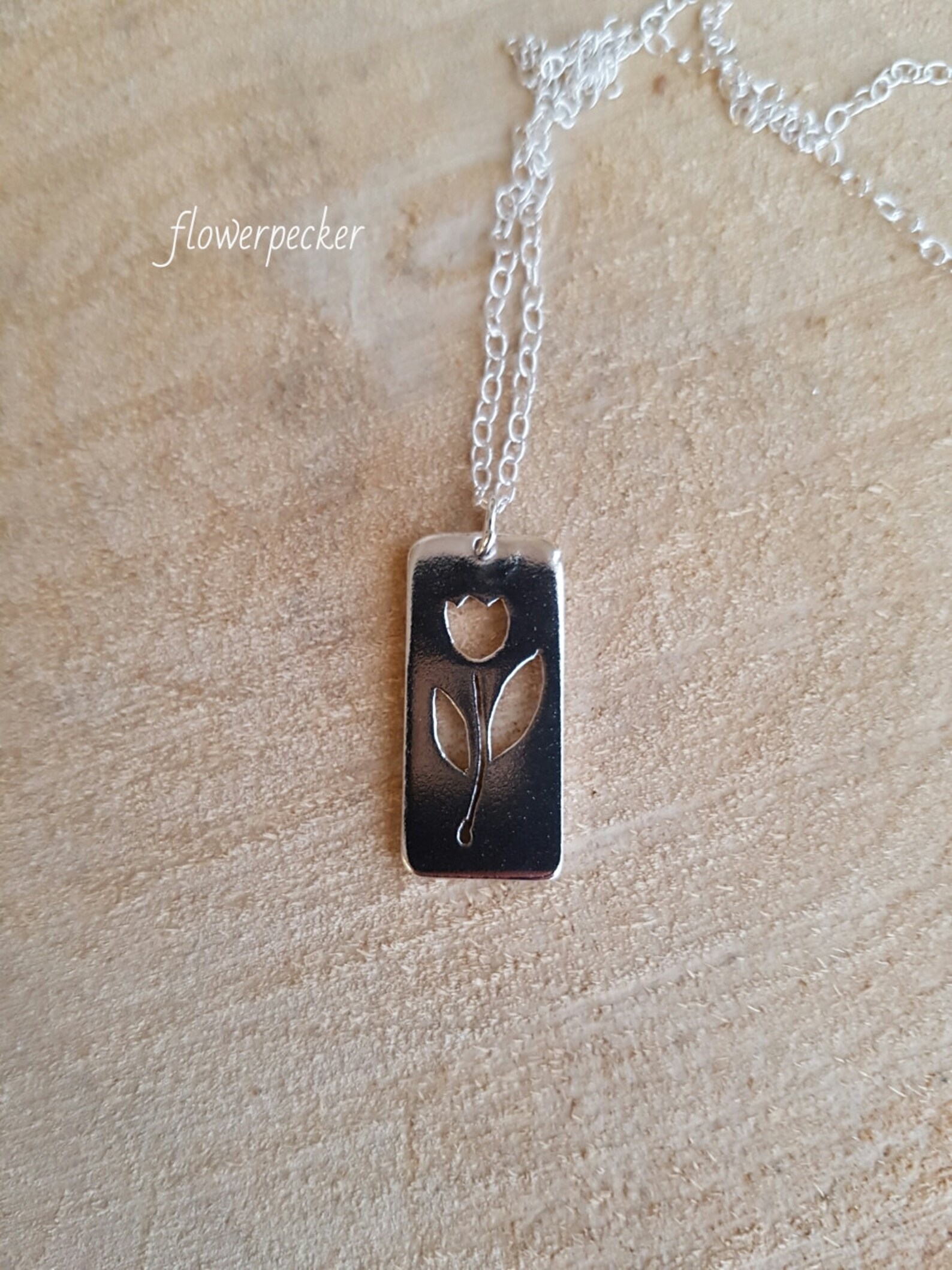 Tulip Necklace Flower Necklace Tulip Pendant Tulip Jewelry - Etsy UK