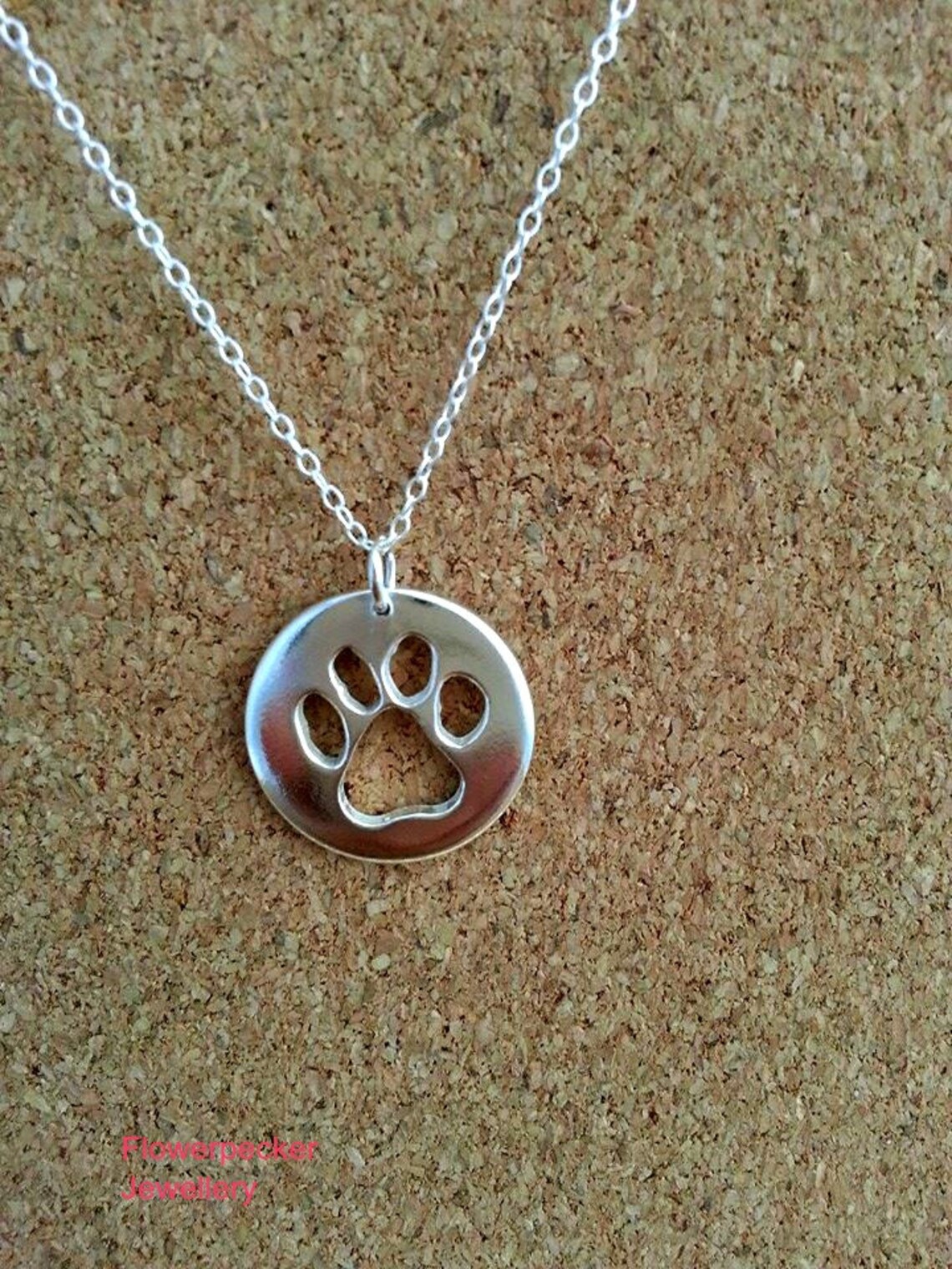 Sterling Silver Cubic Zirconia 19 Paw Print Pendant | Charm Diamond Centres