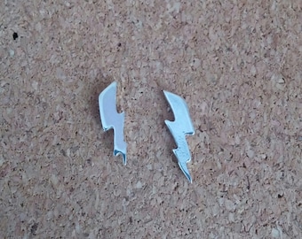 Sterling Silver Lightning stud earrings