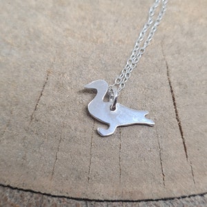 Duck sterling silver necklace