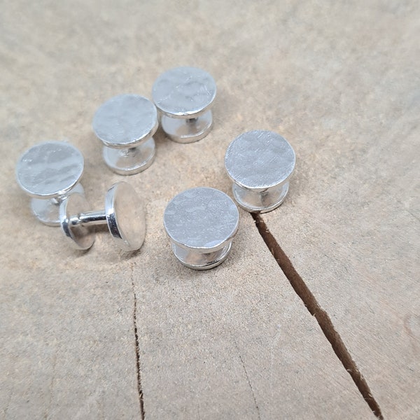 Silver shirt stud, Tuxedo Stud, Grooms Gift, Best man gift, Wedding Gift, Button Stud, Shirt accessories