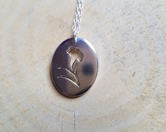 Sterling Silver Lily of the Valley Necklace: Floral Pendant