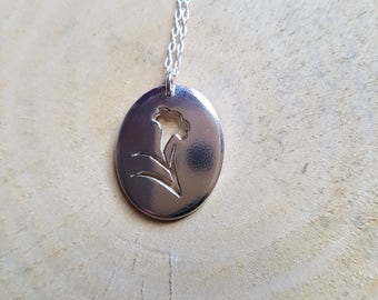 Lily of the valley Necklace, Silver Lily necklace, Lily of the valley jewelry , Flower Necklace, Gift for her, Valentine gift, Mothers gift