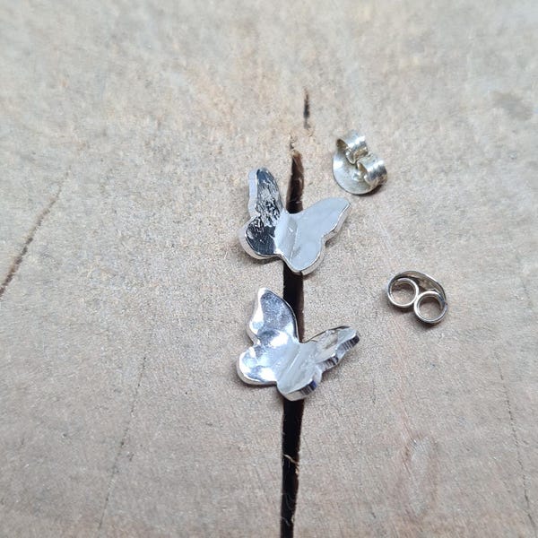 Butterfly Stud Earrings Sterling Silver