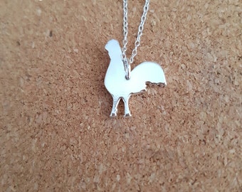 Chicken Necklace, Chicken Pendant, Chicken gifts, Chicken Jewelry, Cockerel Necklace, Gift for her