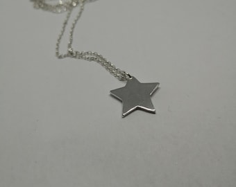 Star Necklace, Silver Star Necklace, Star Jewellery, Silver Necklace, Sterling Silver Pendant, Silver Star necklace, Star Charm pendant