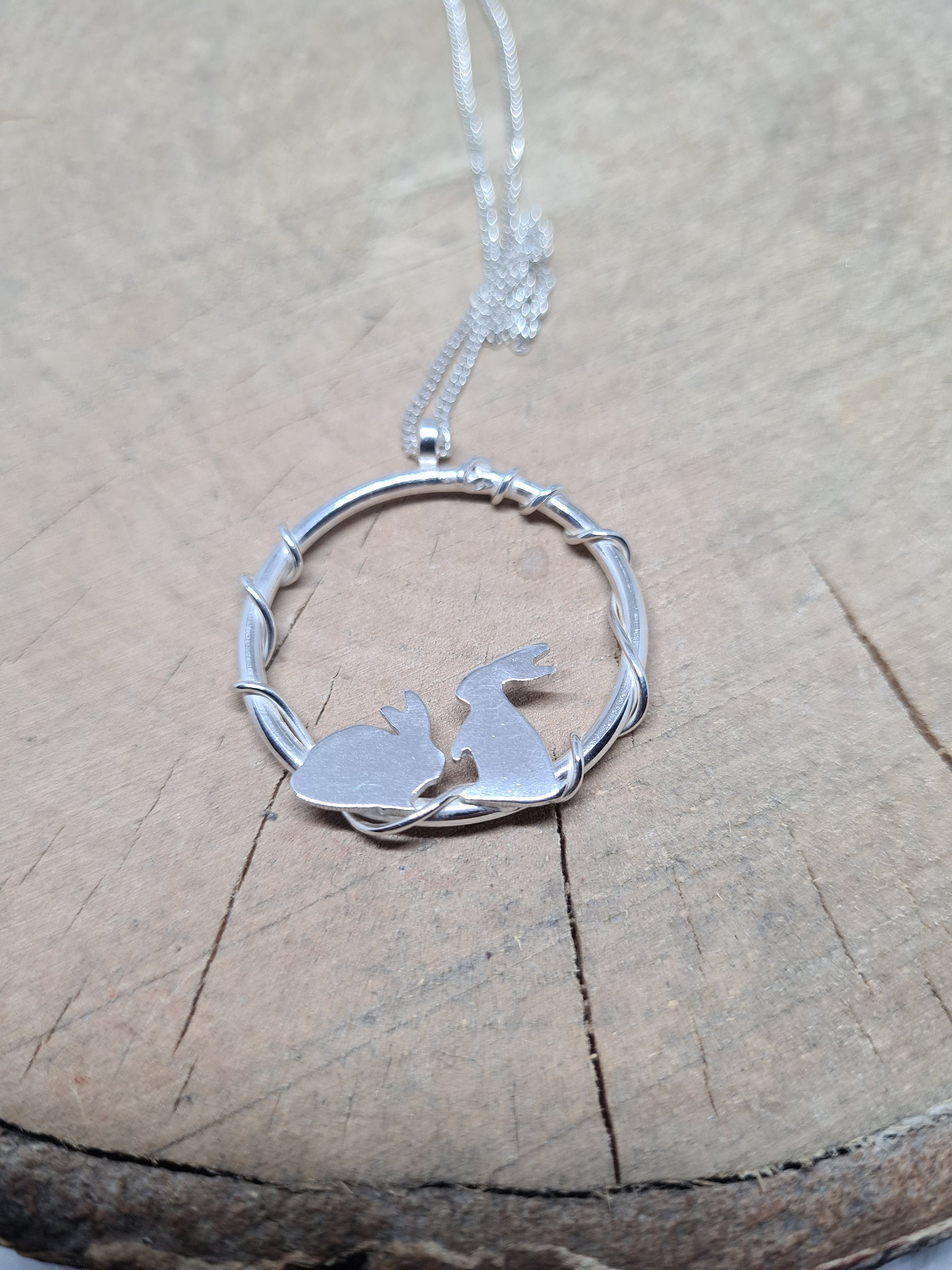 Bunny Pendant Rabbit Necklace Sterling Silver Rabbit Rabbit - Etsy UK