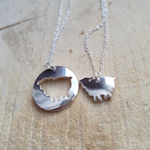 Sterling silver sheep Necklace