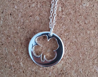 Four Leaf Clover Necklace, Clover jewelry, Lucky Necklace, Lucky clover, Clover charm, Irish necklace,