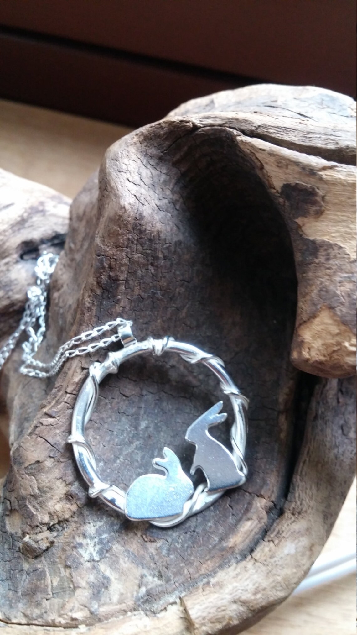 Bunny Pendant Rabbit Necklace Sterling Silver Rabbit Rabbit | Etsy UK