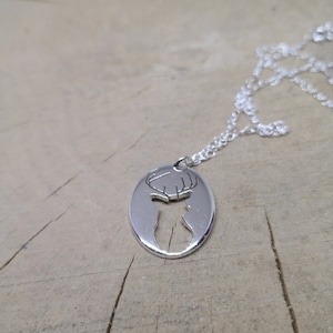 Stag necklace, Stag Jewellery, Silver Necklace, Deer necklace, Deer Pendant