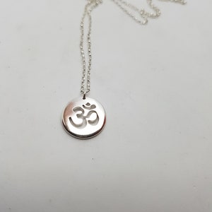 Sterling Silver Om Necklace: Handmade Zen Yoga Jewelry
